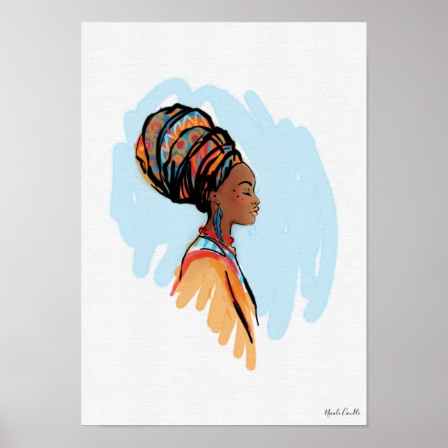 Watercolor Queen Wall Art Poster (Framsidan)