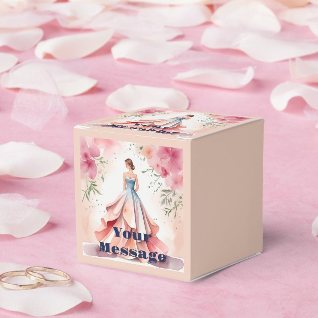 Watercolor Quinceanera Firande Presentaskar (Bröllop)