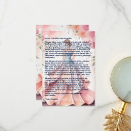 Watercolor Quinceanera Firande Tack Kort