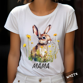 Watercolor Rabbit Dandelion Personlig T-shirt