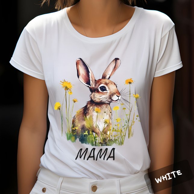 Watercolor Rabbit Dandelion Personlig T-shirt (Skapare uppladdad)