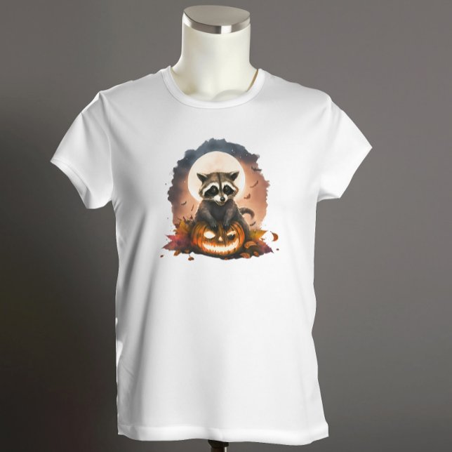 Watercolor Raccoon Halloween Kids T Shirt (Skapare uppladdad)