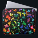 Watercolor Rainbow Butterflies Kids Mönster Laptop Fodral<br><div class="desc">Watercolor Rainbow Butterflies Kids Mönster Laptop sleeve.</div>