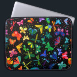 Watercolor Rainbow Butterflies Kids Mönster Laptop Fodral<br><div class="desc">Watercolor Rainbow Butterflies Kids Mönster Laptop sleeve.</div>