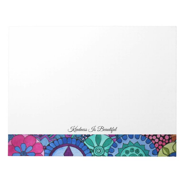 Watercolor Rainbow Färg Mandala Anteckningsblock (Framsida)