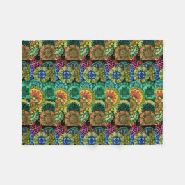 Watercolor Rainbow Färg Mandala Fleecefilt