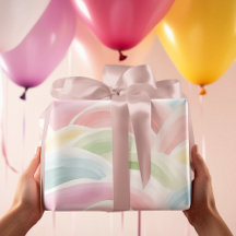 Watercolor Rainbow Mönster med Neutralt Pastel