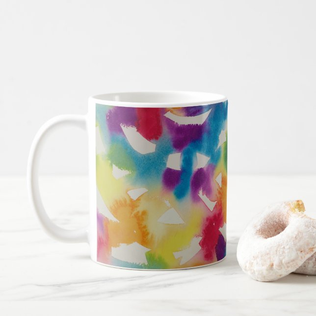 Watercolor Rainbow Mugg (Med munk)