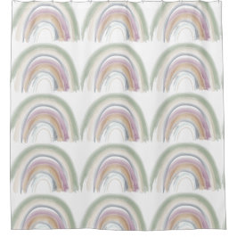 Watercolor Rainbow Muted Färg Boho Chic Shower C