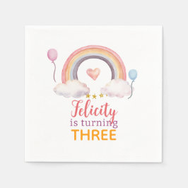 Watercolor Rainbow Party Pappersservett