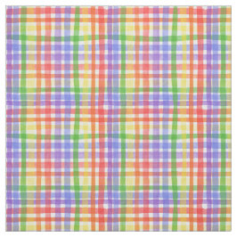Watercolor Rainbow Play/Gingham Tyg