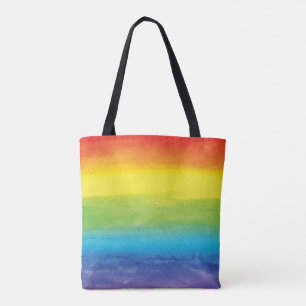 Watercolor Rainbow Pride Bright Vibrant Tygkasse
