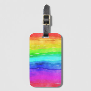 Watercolor Rainbow Rand Bagagebricka
