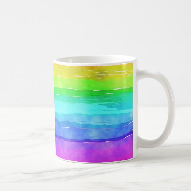 Watercolor Rainbow Rand Kaffemugg (Höger)