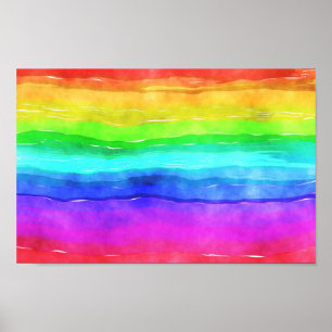 Watercolor Rainbow Rand Poster