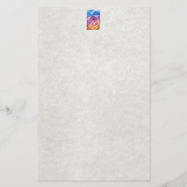 Watercolor Rainbow Ro Brevpapper (Framsida)