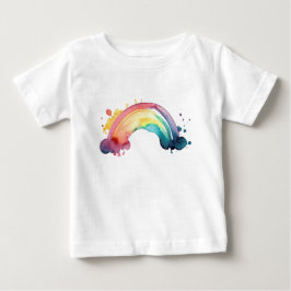 Watercolor Rainbow Stänk T Shirt