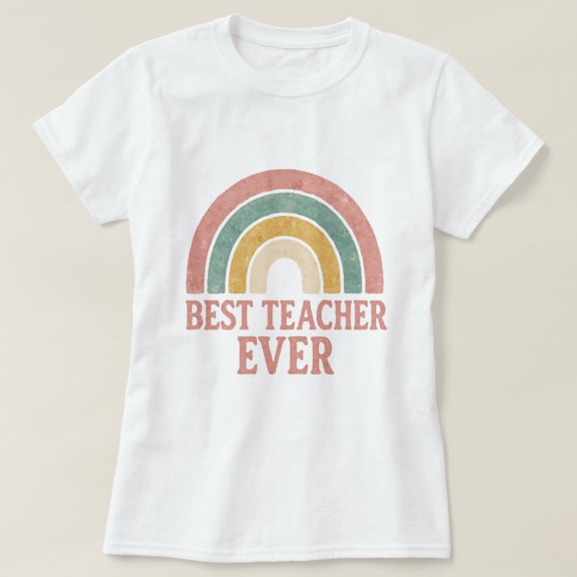 Watercolor Rainbow Tröja för lärare (Design framsida)
