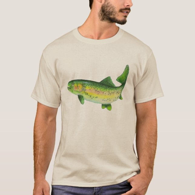 Watercolor Rainbow Trout Shirt Tröja (Framsida)