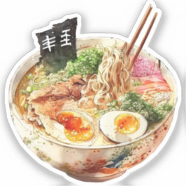 Watercolor Ramen Delights Klistermärken