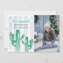 Watercolor Rand Cactus Feliz Navidad jul