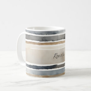 Watercolor Rand Neutralt Färg Kaffemugg