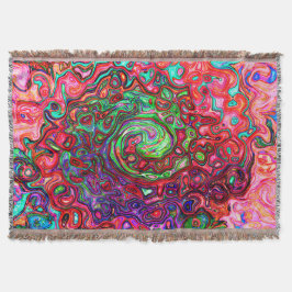 Watercolor Red Groovy Abstrakt Retro Liquid Swirl Filt