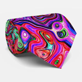 Watercolor Red Groovy Abstrakt Retro Liquid Swirl Slips