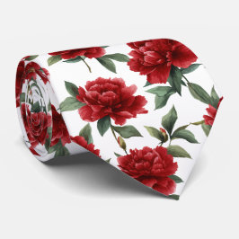 Watercolor Red Peony Pattern Slips