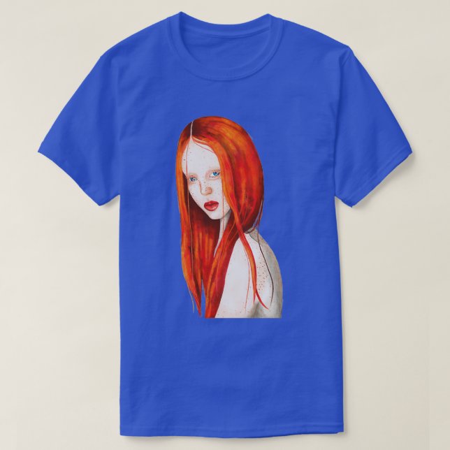 Watercolor Redhead T Shirt (Design framsida)
