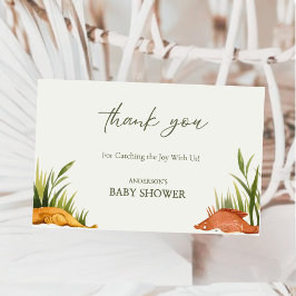 Watercolor Reel Little Fisherman Baby Shower Tack Kort