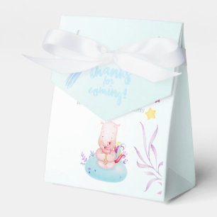Watercolor Rhino Unicorn Pojke Shower Tack Presentaskar
