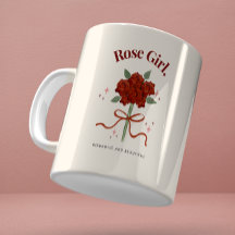 Watercolor Ro Flower Illustration Mugg