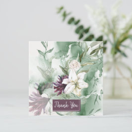 Watercolor Ro, Lily, Magnolia Kort