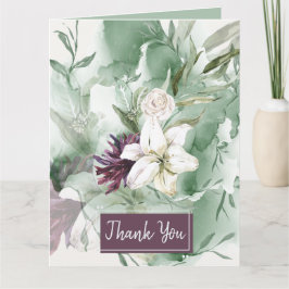 Watercolor Ro, Lily, Magnolia Kort