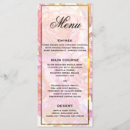 Watercolor Ro Rosa Menu Meny