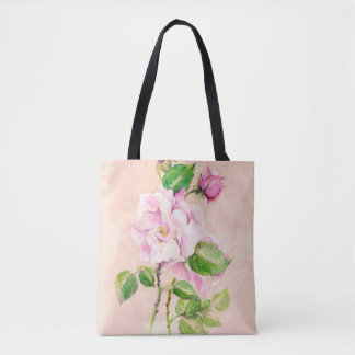 Watercolor Ro Tote Tygkasse