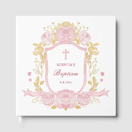 Watercolor Ro Vapensköld Baptism Guest Bok