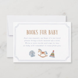 Watercolor Rocking Horse Books for Baby Inbjudningar