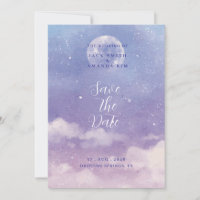 Watercolor Roman Moonlight bröllop spara datum