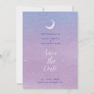 Watercolor Roman Moonlight bröllop spara datum Inbjudningar