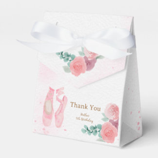Watercolor Rosa Ballerina Shoes Presentaskar