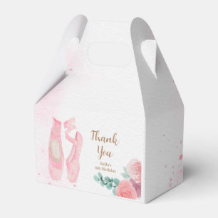 Watercolor Rosa Ballerina Shoes Presentaskar