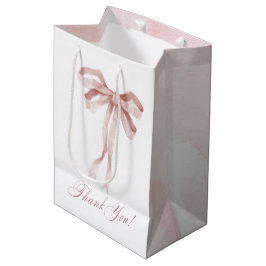 Watercolor Rosa Bow Girl baby duschGift Bag