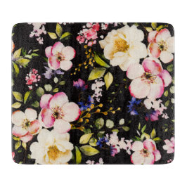 Watercolor Rosa Gul ros Black Background