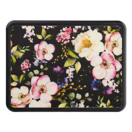 Watercolor Rosa Gul ros Black Background Dragkroksskydd