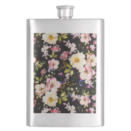 Watercolor Rosa Gul ros Black Background Fickplunta