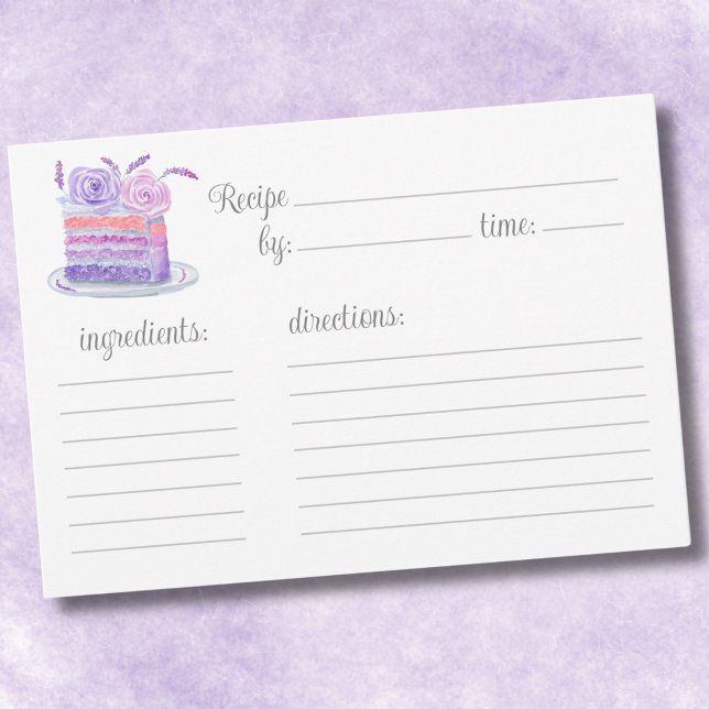 Watercolor Rosa Lavender Cake Recipe (Skapare uppladdad)