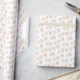 Watercolor Rosa Mahjong Tiles Presentpapper