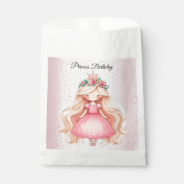 Watercolor Rosa Princess Födelsedagsfest Cute